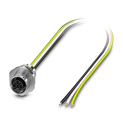 SACC-E-M12FSS-2PE-M16XL/1,0-US - Cihaz geçmeli konnektörü önde montaj - 1