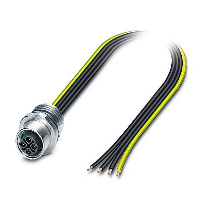 SACC-E-M12FSS-4CON-M16/0,5 PEX - Cihaz geçmeli konnektörü önde montaj - 1