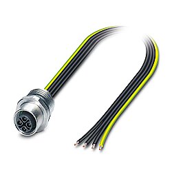 SACC-E-M12FSS-4CON-M16/2,5 PEX - Cihaz geçmeli konnektörü önde montaj