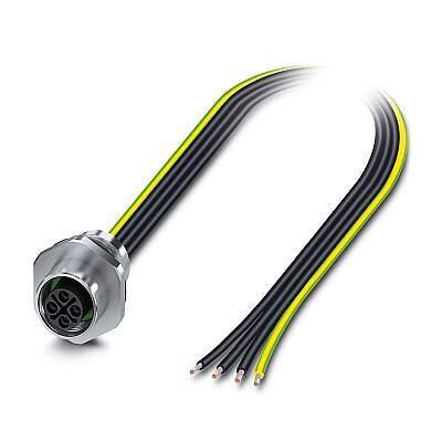 SACC-E-M12FSS-4P-M16XL/0,5 PE - Cihaz geçmeli konnektörü önde montaj - 1