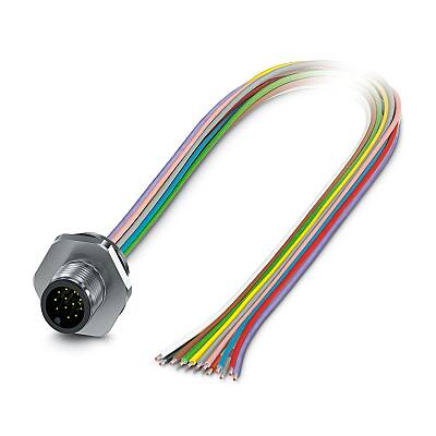 SACC-E-M12MS-17P-M16XL/0,5 - Cihaz geçmeli konnektörü önde montaj - 1