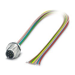 SACC-E-M12MS-8CON-M16/0,5 VAX - Cihaz geçmeli konnektörü önde montaj