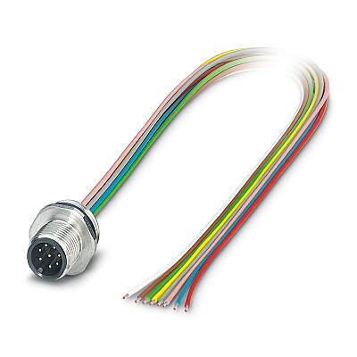 SACC-E-M12MS-8CON-M16/0,5 VAX - Cihaz geçmeli konnektörü önde montaj - 1
