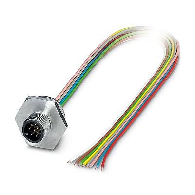 SACC-E-M12MS-8CON-M20/0,5 - Cihaz geçmeli konnektörü önde montaj - 1