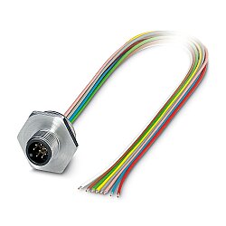 SACC-E-M12MS-8CON-M20/0,5 VA - Cihaz geçmeli konnektörü önde montaj