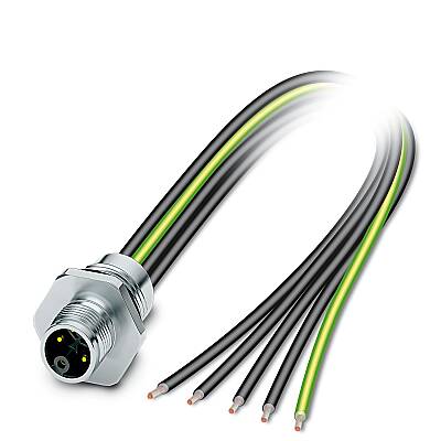 SACC-E-M12MSK-4PE-M16XL/0,2 - Cihaz geçmeli konnektörü önde montaj - 1