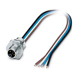 SACC-E-M12MSL-4CON-M16XL/0,2 - Cihaz geçmeli konnektörü önde montaj