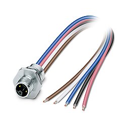 SACC-E-M12MSL-4FE-M16XL/2,0-US - Cihaz geçmeli konnektörü önde montaj