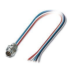 SACC-E-M8MS-5CON-M10/0,5 DN - Cihaz geçmeli konnektörü önde montaj