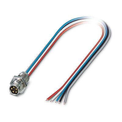 SACC-E-M8MS-5CON-M10/0,5 DN - Cihaz geçmeli konnektörü önde montaj - 1