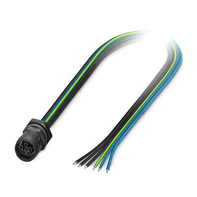 SACC-E-S15FS-5PE-M20/0,5 - Cihaz geçmeli konnektörü önde montaj - 1