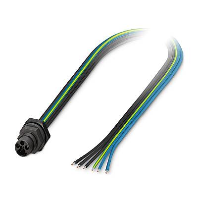 SACC-E-S15MS-5PE-M20/0,25 - Cihaz geçmeli konnektörü önde montaj - 1