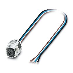 SACC-EC-M12FS-4CON-PG 9/0,5 VA - Cihaz geçmeli konnektörü önde montaj