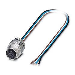 SACC-EC-M12FS-4CON-PG9/0,5 - Cihaz geçmeli konnektörü önde montaj