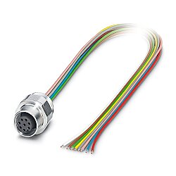 SACC-EC-M12FS-8CON-PG 9/0,5 VAX - Cihaz geçmeli konnektörü önde montaj
