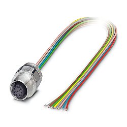 SACC-EC-M12FS-8CON-PG9/0,5 - Cihaz geçmeli konnektörü önde montaj