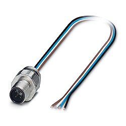SACC-EC-M12MS-4CON-PG9/0,5 - Cihaz geçmeli konnektörü önde montaj