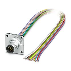 SACC-SQ-M12MS-17CON-25F/0,5 - Cihaz geçmeli konnektörü önde montaj