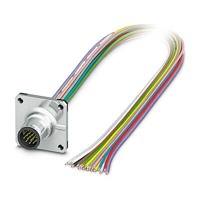SACC-SQ-M12MS-17CON-25F/0,5 - Cihaz geçmeli konnektörü önde montaj - 1