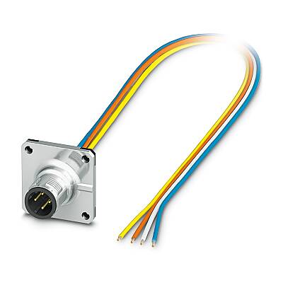 SACC-SQ-M12MSD-4CON-20/0,5 - Cihaz geçmeli konnektörü önde montaj - 1