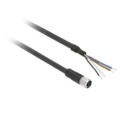 XZCPV1141L5 M12 4 PİN 5M DÜZ-DİŞİ PVC SENSÖR KABLOSU